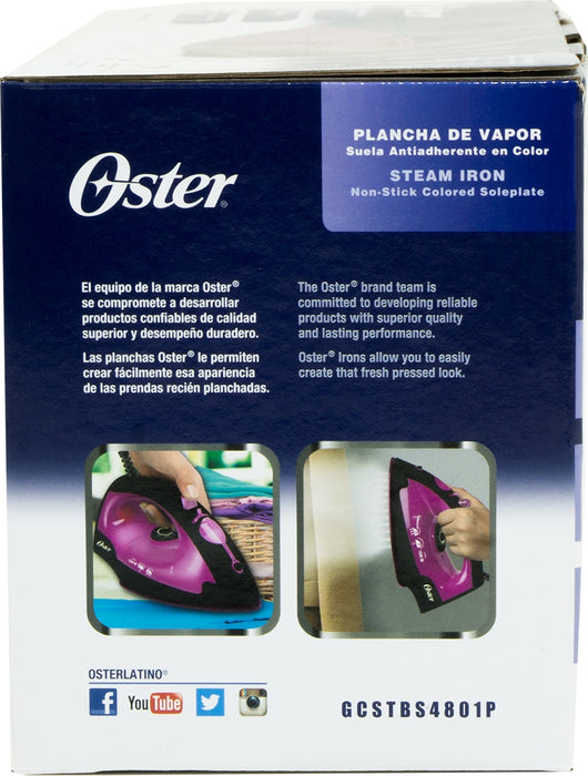 Oster Non-Stick Steam Iron, Purple, 1200 W