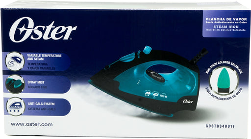 Oster Non-Stick Steam Iron, Turquoise, 1200 W