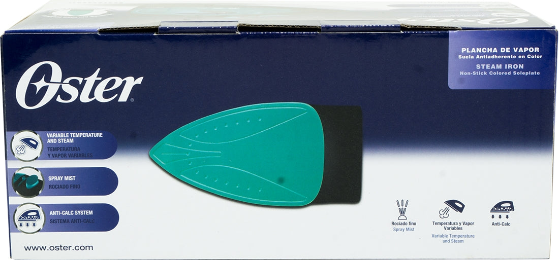 Oster Non-Stick Steam Iron, Turquoise, 1200 W