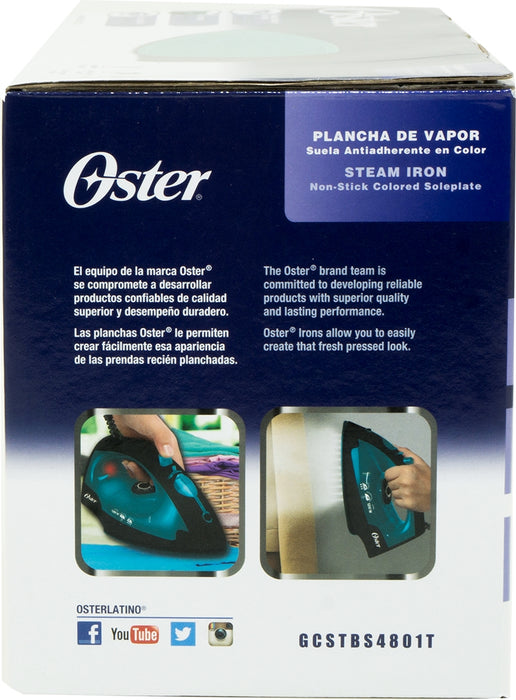 Oster Non-Stick Steam Iron, Turquoise, 1200 W