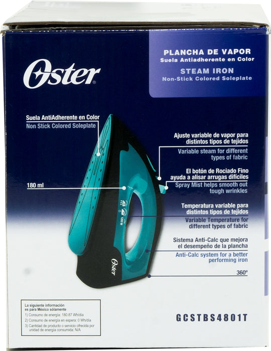 Oster Non-Stick Steam Iron, Turquoise, 1200 W