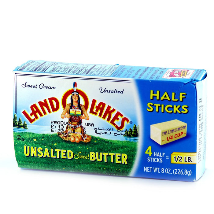 Land O Lakes Unsalted Sweet Butter, 4 Half Sticks