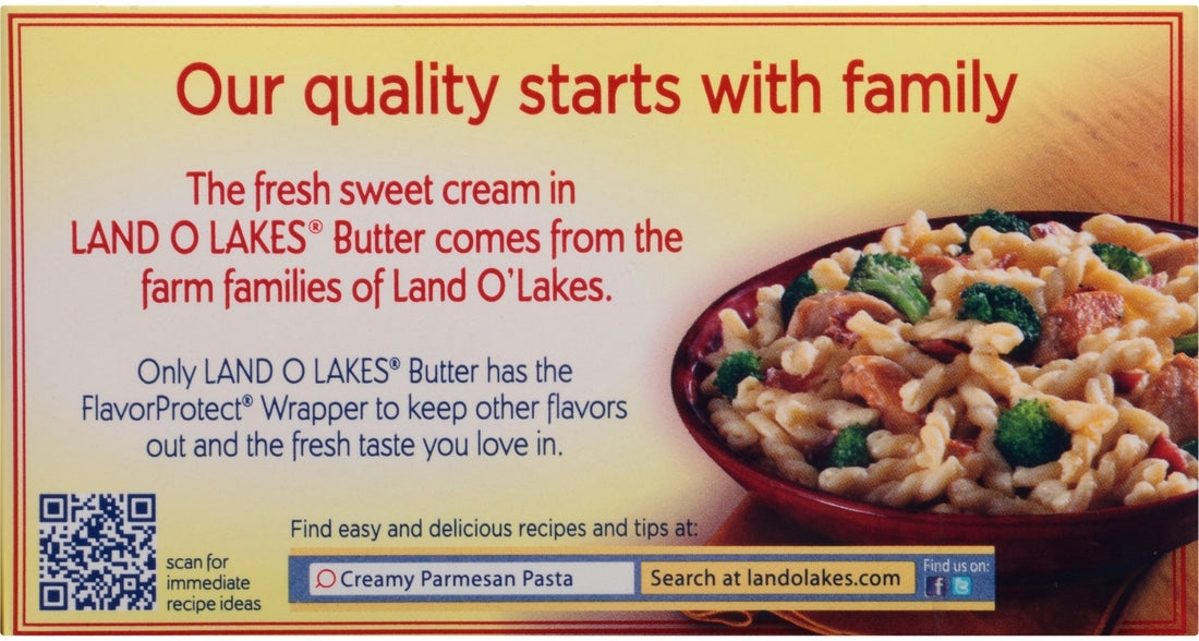 Land O Lakes Butter, Sweet Cream Salted, Four Sticks, 1 lbs