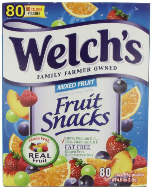 Welch's Mixed Fruit Snacks, 80 pouches