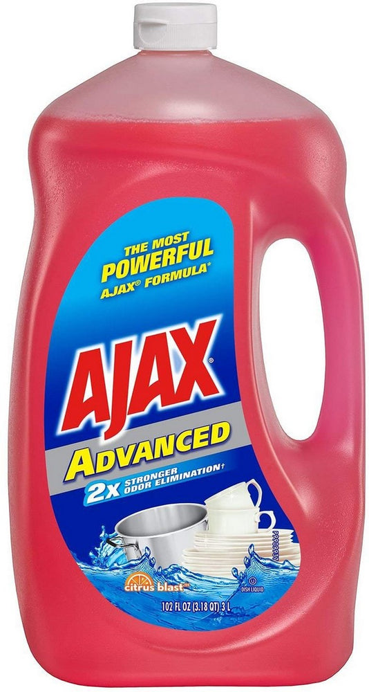 Ajax Advanced Dishwashing Liquid, Citrus Blast, 3 L