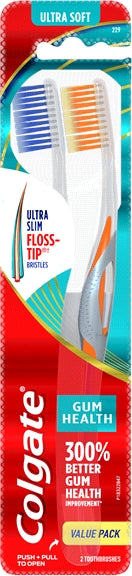 Colgate Gum Health Ultra Soft Toothbrush, Value Pack, 2 ct