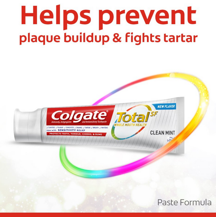 Colgate Total Toothpaste, Clean Mint, 2-Pack , 2 x 4.8 oz