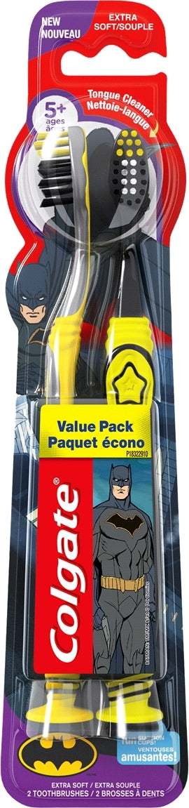 Colgate Kids Extra Soft Toothbrushes, Batman, 2 ct — Goisco.com