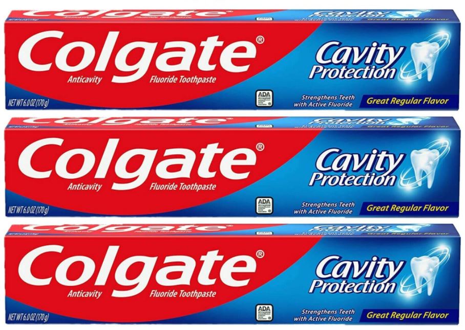 Colgate Cavity Protection Regular Toothpaste, 3-Pack, 3 x 6 oz