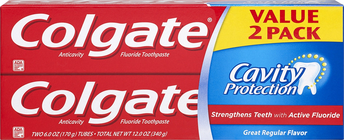 Colgate Cavity Protection Toothpaste Value Pack, 2 x 170 gr (2 x 6 oz)