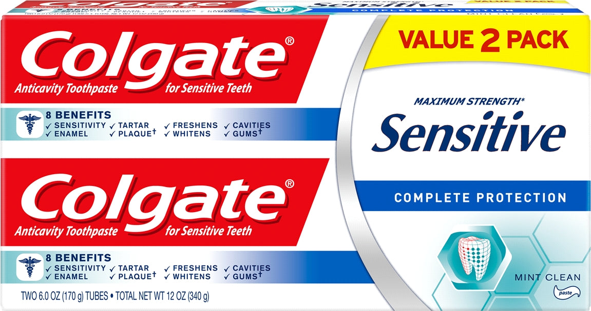 Colgate Sensitive Complete Protection Toothpaste, 2 x 170 gr