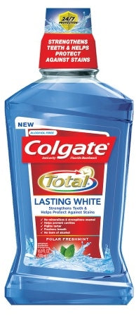 Colgate Mouthwash, Total, Lasting White, Polar Freshmint, 500 ml