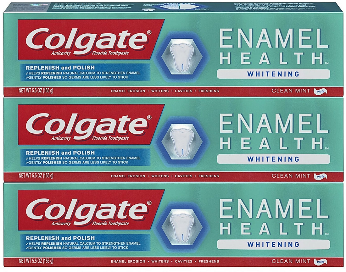Colgate Enamel Health Whitening Fluoride Toothpaste, Clean Mint Value —