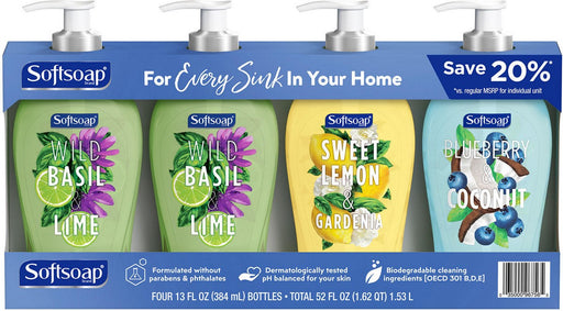 Softsoap Liquid Hand Soap Decor Variety 4-Pack, 4 x 3 oz