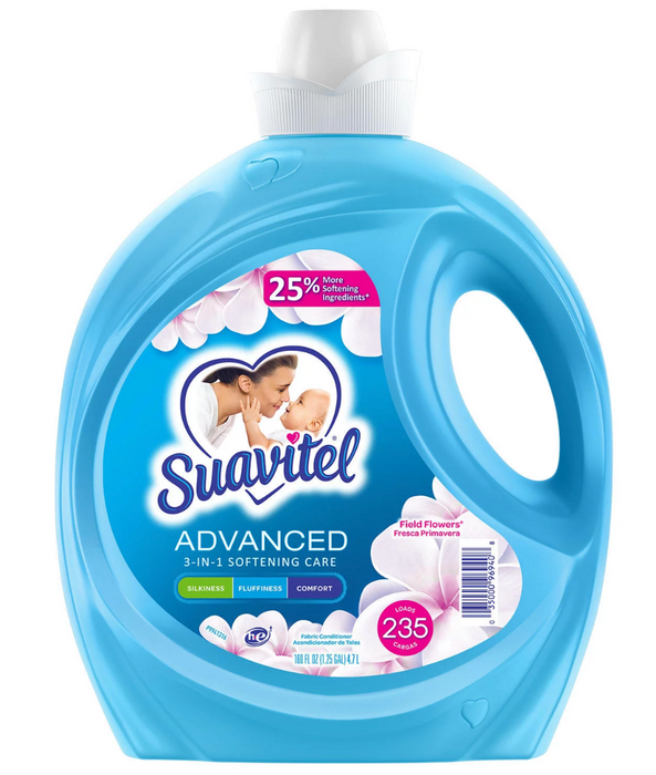 Suavitel Advanced 3-In-1 Fabric Softener, Field of Flowers , 160 oz