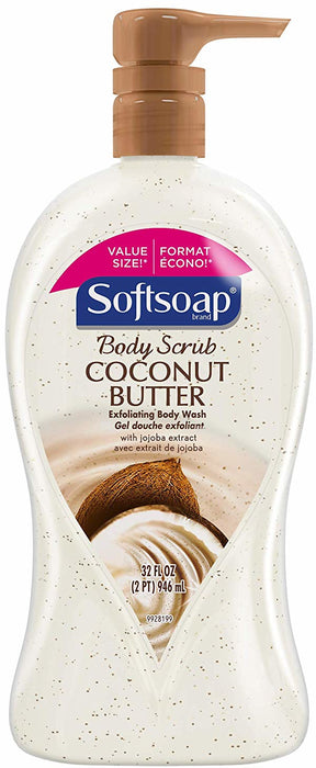 Softsoap Coconut Butter Scrub Body Wash, 2-Pack, 2 x 32 oz