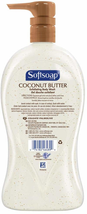 Softsoap Coconut Butter Scrub Body Wash, 2-Pack, 2 x 32 oz