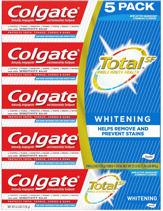 Colgate Total Whiteneing Toothpaste, Value Pack , 5 x 6 oz