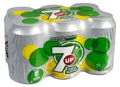 7 Up Zero Sugar Cans, 6-Pack, 6 x 330 ml