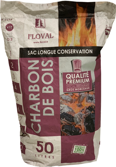 Floval Restaurant Wood Charcoal, 50 L