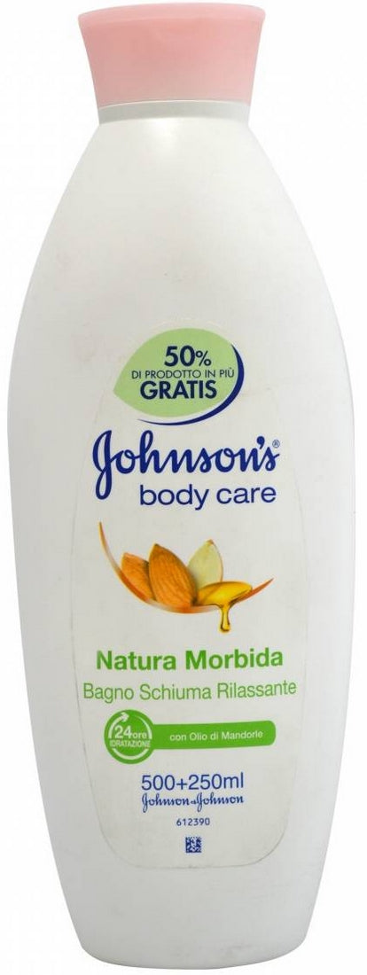 Johnson's Body Care Moisturizing Bath Foam, Soft Nature Almond, 750 ml
