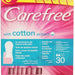 Carefree 5 in 1 Freshness Breathable Single-Wrapped Pantyliners with Cotton Extract, 30 ct