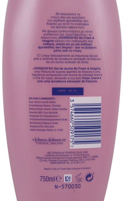 Johnson's Be Fresh & Imagine Shower Gel, 750 ml