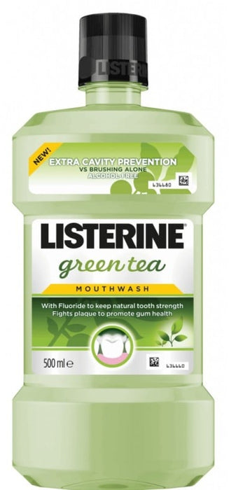 Listerine Extra Cavity Prevention Green Tea Mouthwash , 500 ml