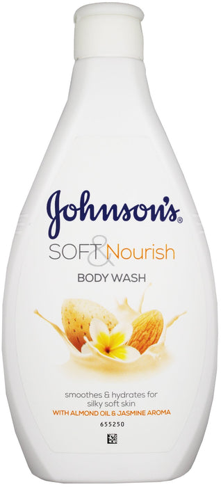 Johnson's Soft & Nourish Body Wash, Almond & Jasmine Aroma , 400 ml