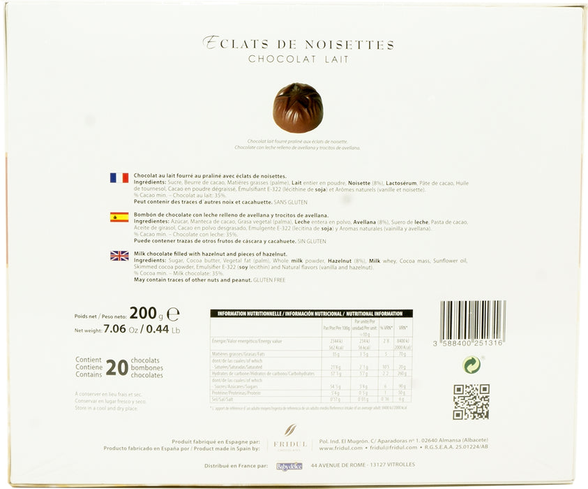 Valdelice Hazelnut Flakes Chocolates, 200 gr