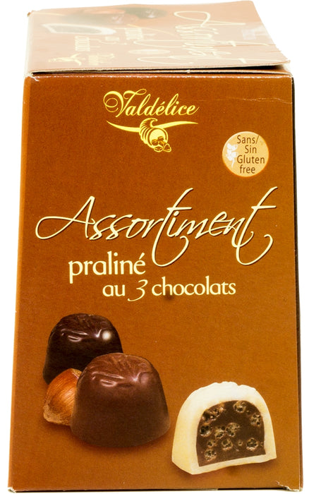 Valdelice 3 Chocolate Crisp Praline Assortment, 150 gr