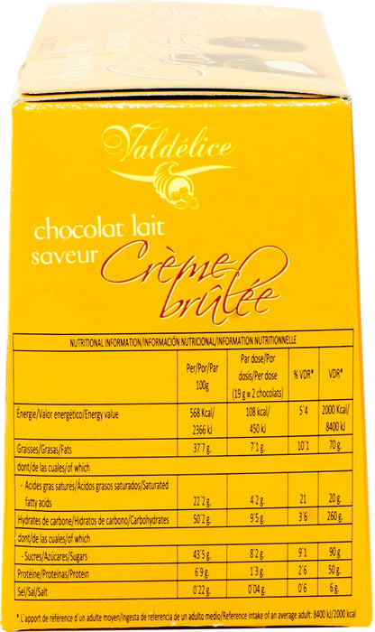 Valdelice Milk Chooclate with Creme Brulee, 150 gr