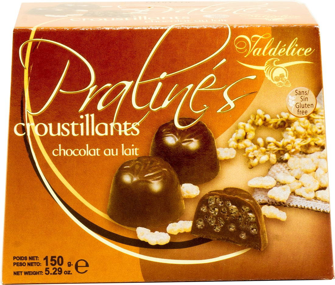 Valdelice Crisp Milk Chocolate Pralines, 150 gr