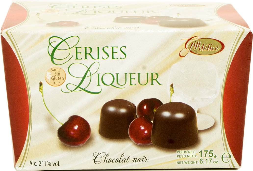 Valdelice Dark Chocolate with Cherry Liqueur, 2.1% Vol., 175 gr