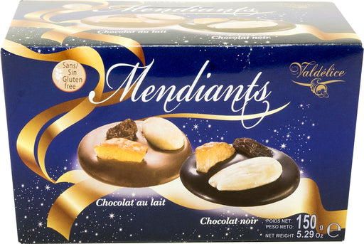 Valdelice Milk & Dark Chocolate Mendiants with Nuts & Dried Fruits, 125 gr