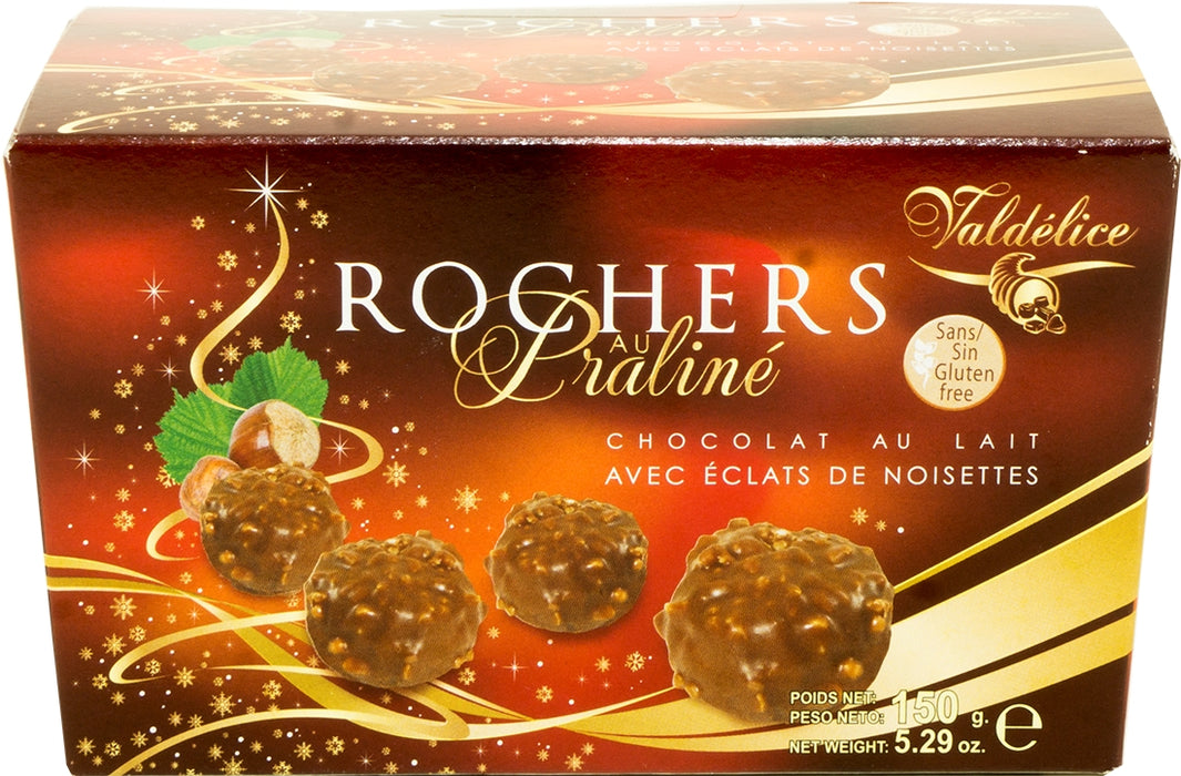 Valdelice Rochers Praline Chocolates with Hazelnut, 150 gr