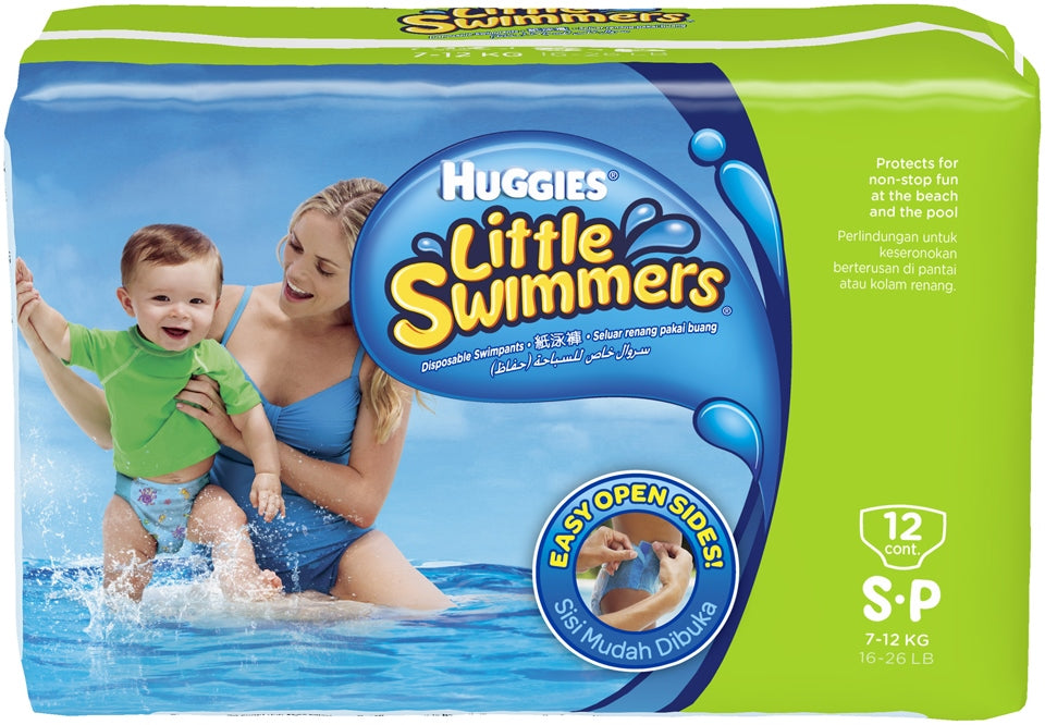 Huggies Little Swimmers Disposable Swimpants Size 3-4, 7-15 kg, 12 ct