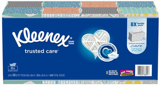 Kleenex Tissues Value Pack Bundle, 210 2-ply sheets, 8 ct