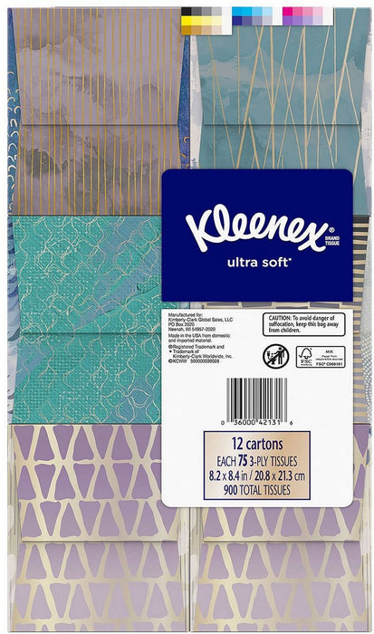 Kleenex 12-Pack Ultra Soft Facial Tissues, 12 ct