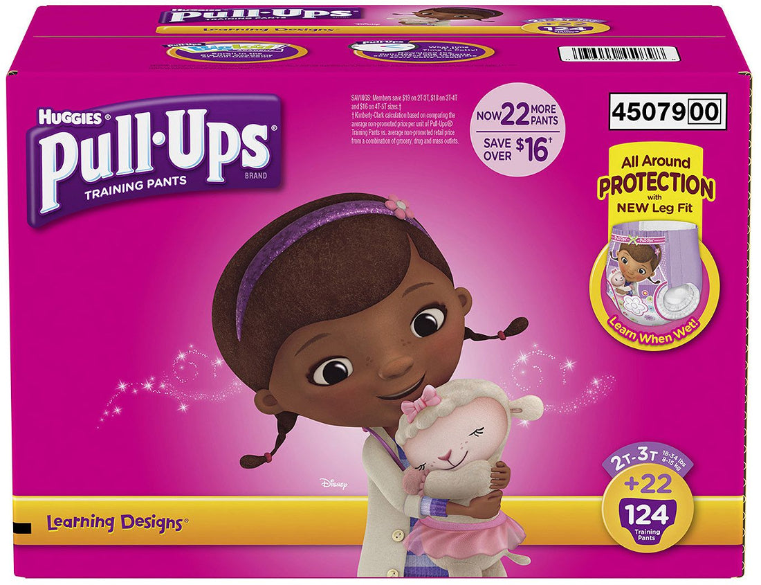 Huggies Pull-Ups Training Pants for Girls, Size 2T-3T, 8-15 kg, 124 ct