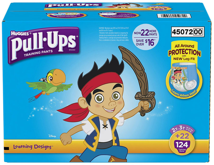Huggies Pull-Ups Training Pants for Boys, Size 2T-3T, 8-15 kg, 124 ct