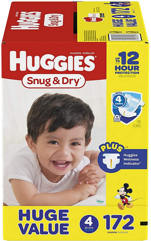 Huggies Snug & Dry Diapers, Size 4, 172 ct