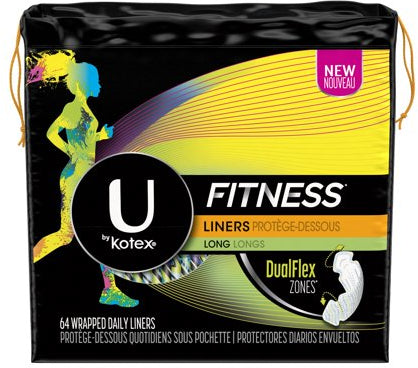 U By Kotex Fitness Panty Liners, 64 ct