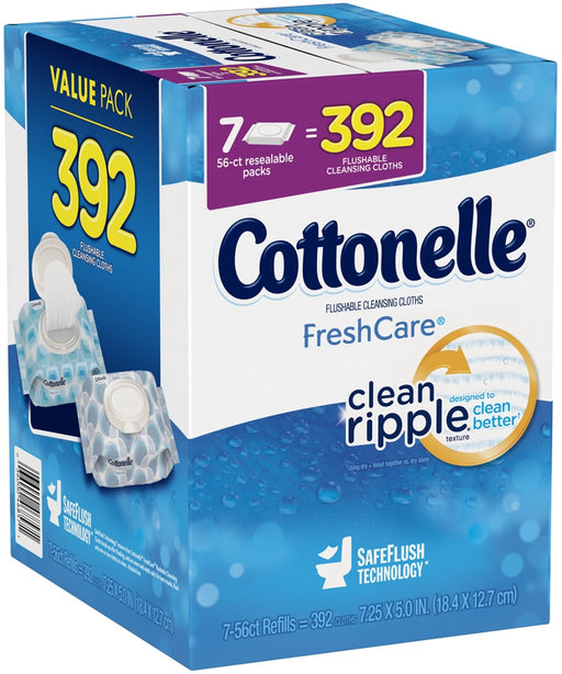 Cottonelle Flushable Cleaninsing Clothes, 39 ct