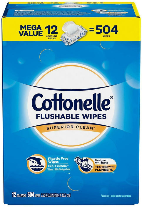 Cottonelle Fresh Care Flushable Wipes, 504 ct