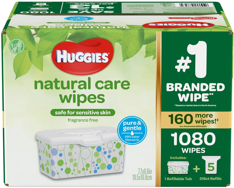 Huggies Natural Care Wipes 5 x 216 ct Goisco