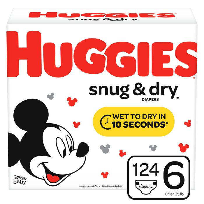 Huggies Snug & Dry Disney Baby Diapers, Size 6, 152 ct