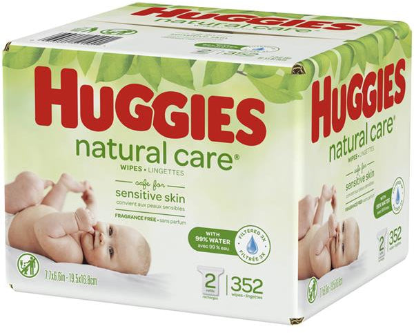 Huggies Natural Care Unscented Baby Wipes, 352 ct