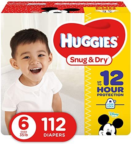 Huggies Snug & Dry Diapers, Size 6, 112 ct