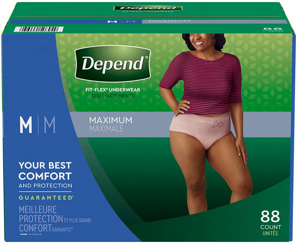 Depend Protection Plus Ultimate Underwear for Women, Medium (88 Count) :  : Health & Personal Care